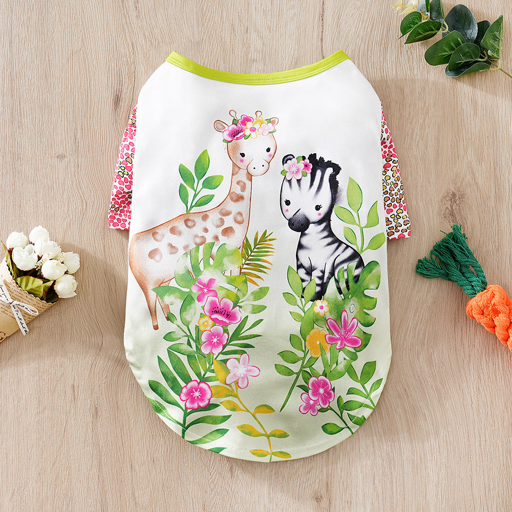 Dog Clothes Full Printed Spring And Autumn Clothing Small Dog Pet Clothing