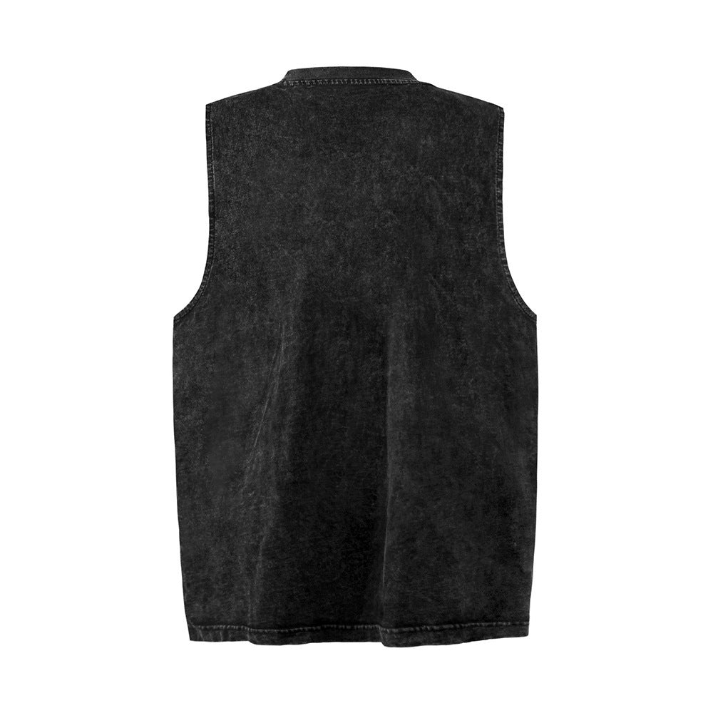Letter Lightning Print Casual Vest Men