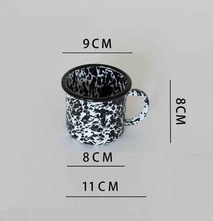 Artistic Pattern Marble Pattern Enamel Mug Enamel Mug Breakfast Mug Mug