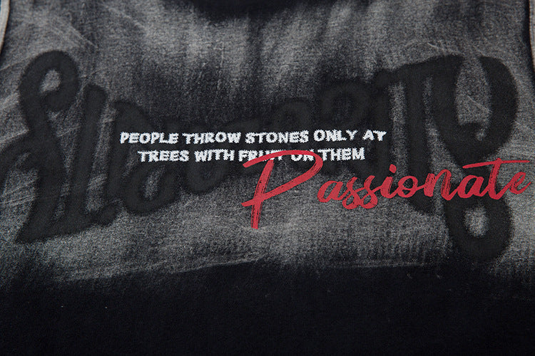 Inkjet Lettered Casual Vest For Men