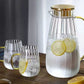 Striped Water Droplets Borosilicate Glass Teapot