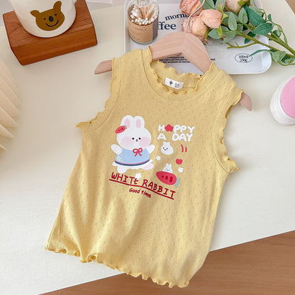 Girls' Korean Style Cartoon Top Outerwear