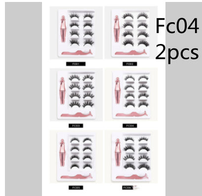 Three pairs of false eyelashes