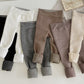 Girls Velvet Padded Leggings