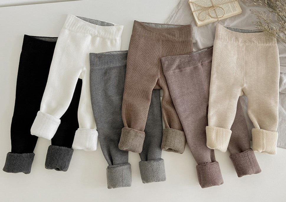 Girls Velvet Padded Leggings