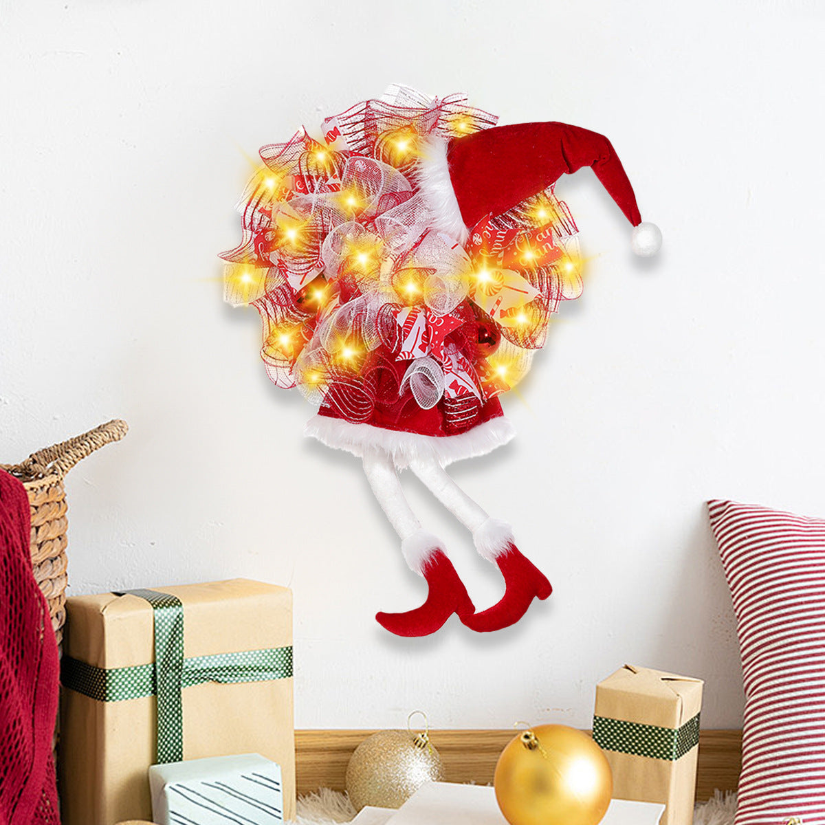 Christmas Decorative Garland Pendant Long Leg Elf