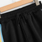Women Rainbow Striped Elastic Shorts