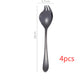 Creative 304 Stainless Steel Salad Fork Spoon Pasta Forks Tableware Set Dinnerware Sets Rose Gold Silver Black Cutleries 1PCS