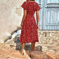 Summer Floral Print Maxi Dress Women