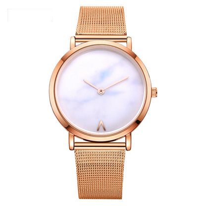 Vansvar fashion brand silver and gold mesh band  wristwatch