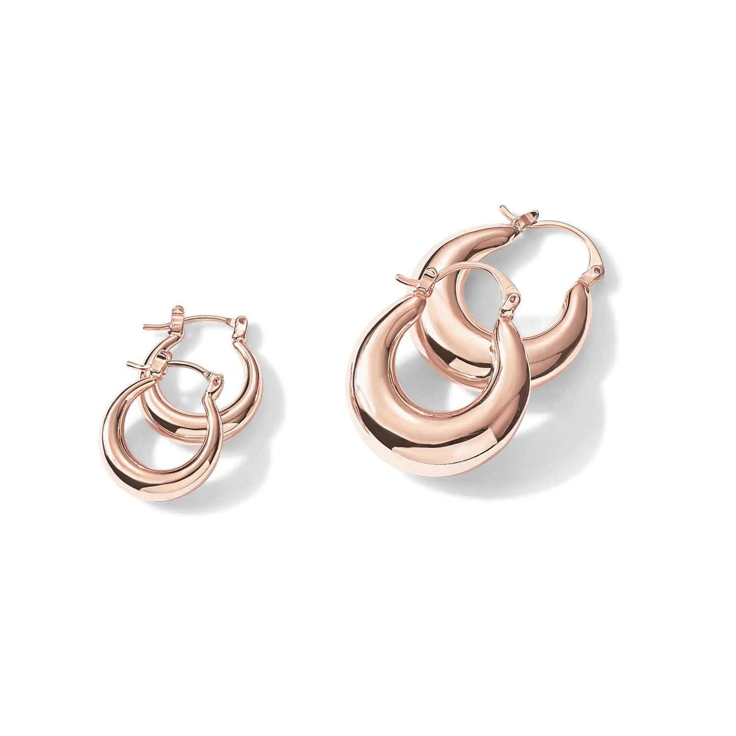 PAVOI 14K Gold Plated Sterling Silver Posts Chunky Hoop Earrings