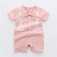Baby Boy Jumpsuit Summer Short Sleeve Thin Toddler Clothes Cotton