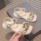 Girls Retro Sandals Children  Toe Beach Shoes Little Girls Fashion Simple Princess Shoes
