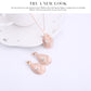 Two-piece Oval Opal Necklace And Earrings Jewelry Sets