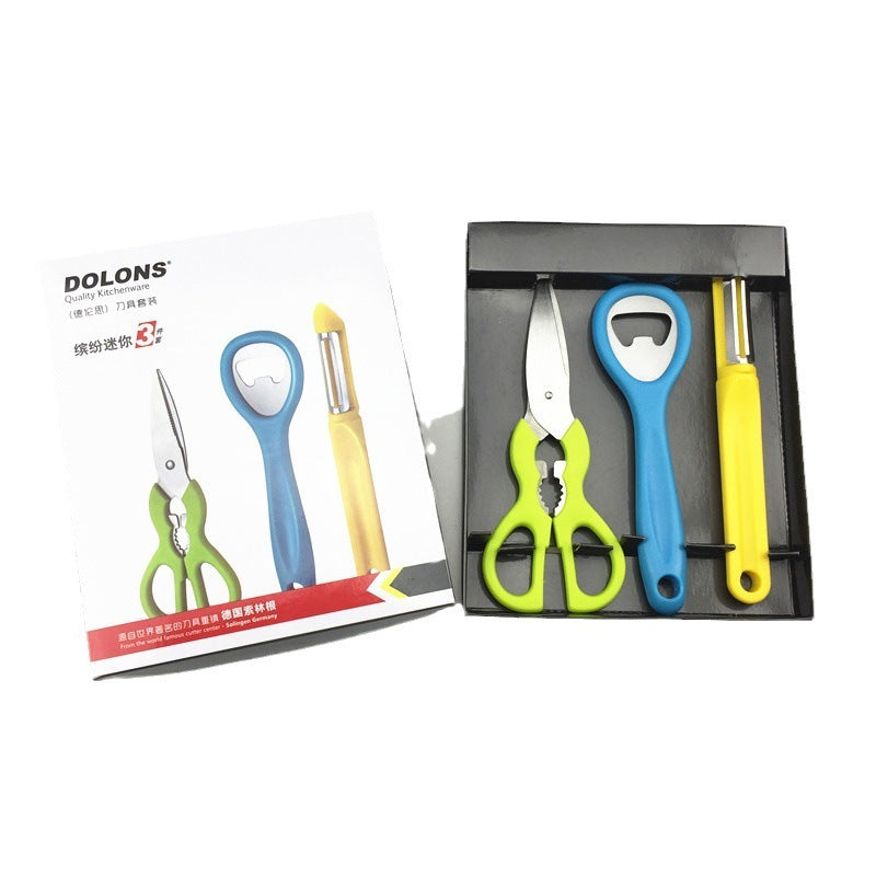 Fruit Knife Bottle Opener Scissors Five-piece Set
