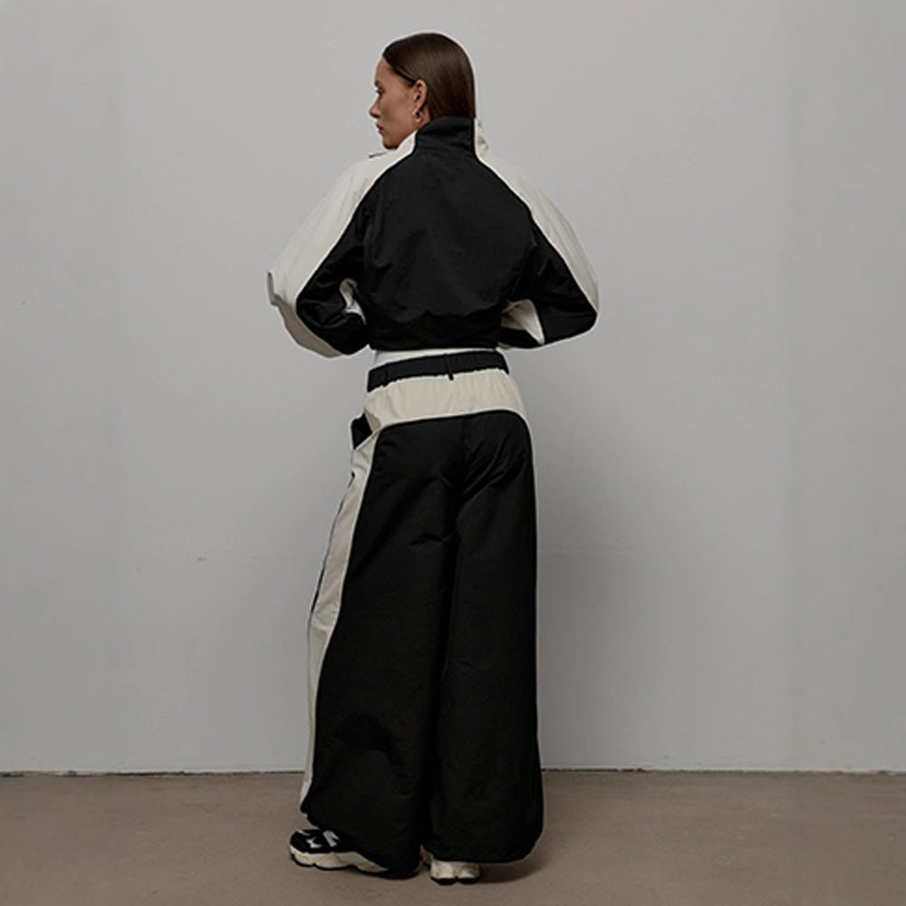 Drawstring Sports Jacket Trousers Suit Women