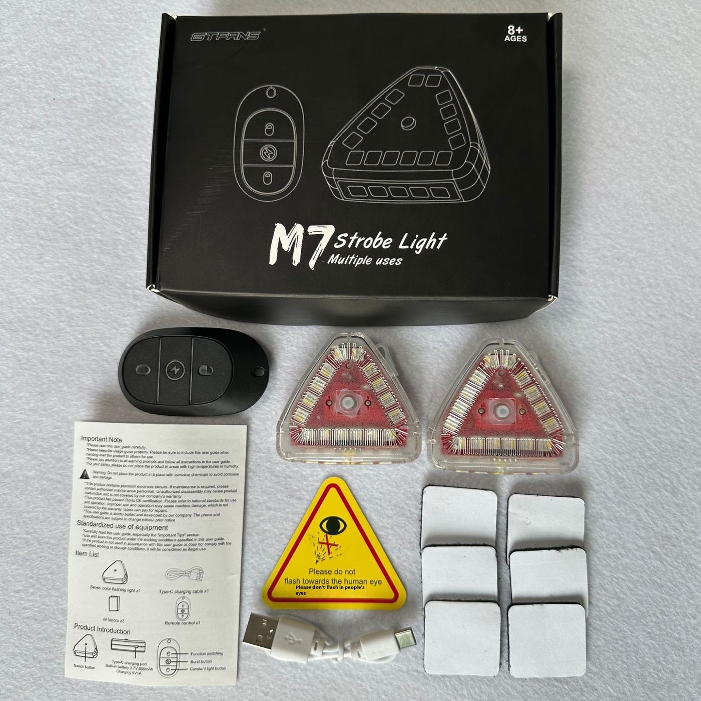 Triangle Warning Remote Control Lights Car
