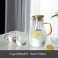 Striped Water Droplets Borosilicate Glass Teapot