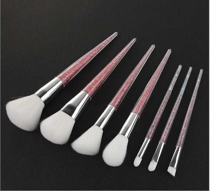 7 Purple Crystal Makeup Brushes Beginner Beauty Tools Brush Set New