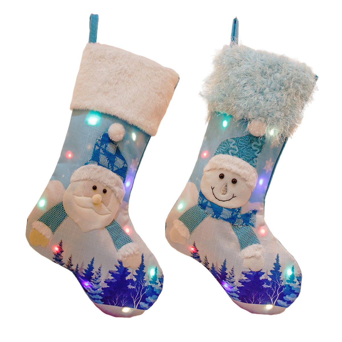 New Year Christmas Decor For Home Glowing Large Christmas Socks Gift