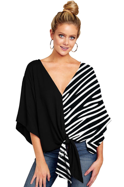 New V Neck Blouse Women Leopard Print Shirts