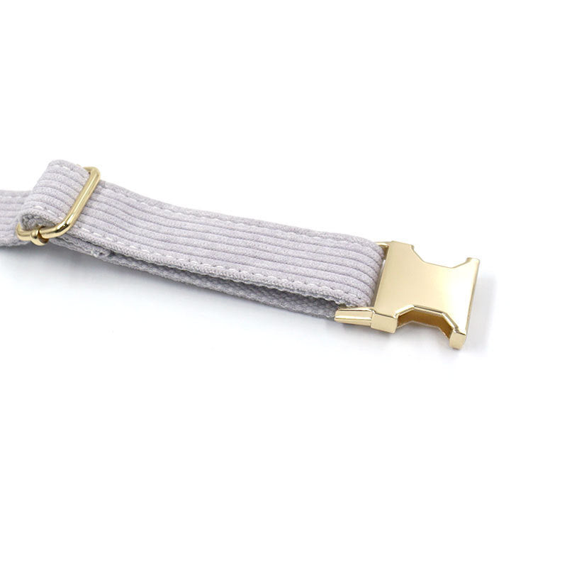 Corduroy Dog Collar Personality DIY Lettering