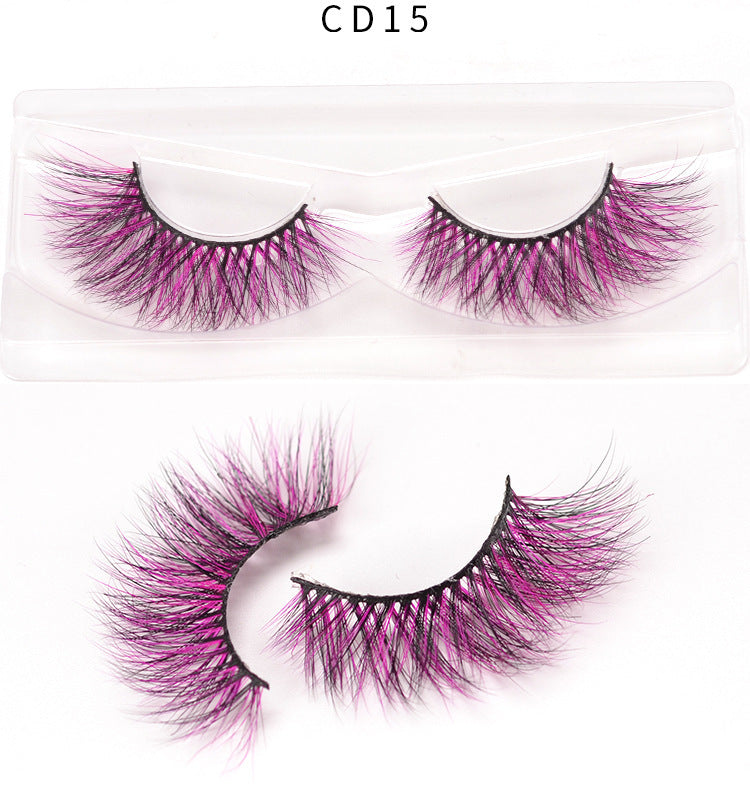 3D color mink false eyelashes