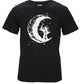 Digging The Moon Print Casual Mens O-neck T Shirts Fashion Men's Tops Men T-shirt Short Sleeve Men Tshirt