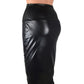 Newly Women High Waist Faux Leather Pencil Skirt