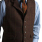 men suits plaid tweed gilet
