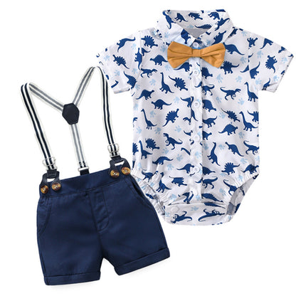Baby Boy Summer New Short Sleeved Kazakhstan Shorts Suit Boy