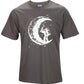 Digging The Moon Print Casual Mens O-neck T Shirts Fashion Men's Tops Men T-shirt Short Sleeve Men Tshirt