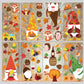 Thanksgiving Window Stickers Party Gathering Static