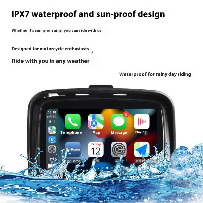 Motorcycle Locomotive Linux Wireless Carplay Portable Waterproof 5-inch Navigation
