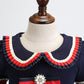 Girls lapel bow dress