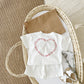 Heart Printing Short Sleeve Suit Korean Style