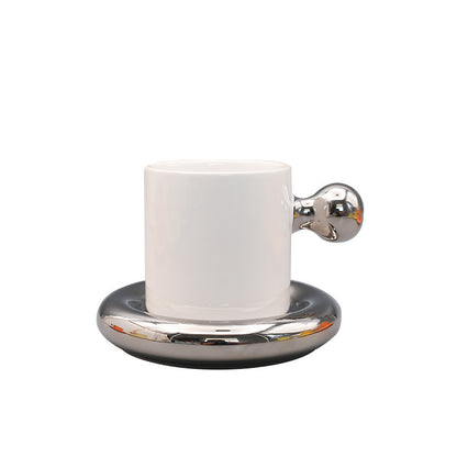Macaron Ceramic Mug Egg Yolk Mug With Lid Set Couple Mug