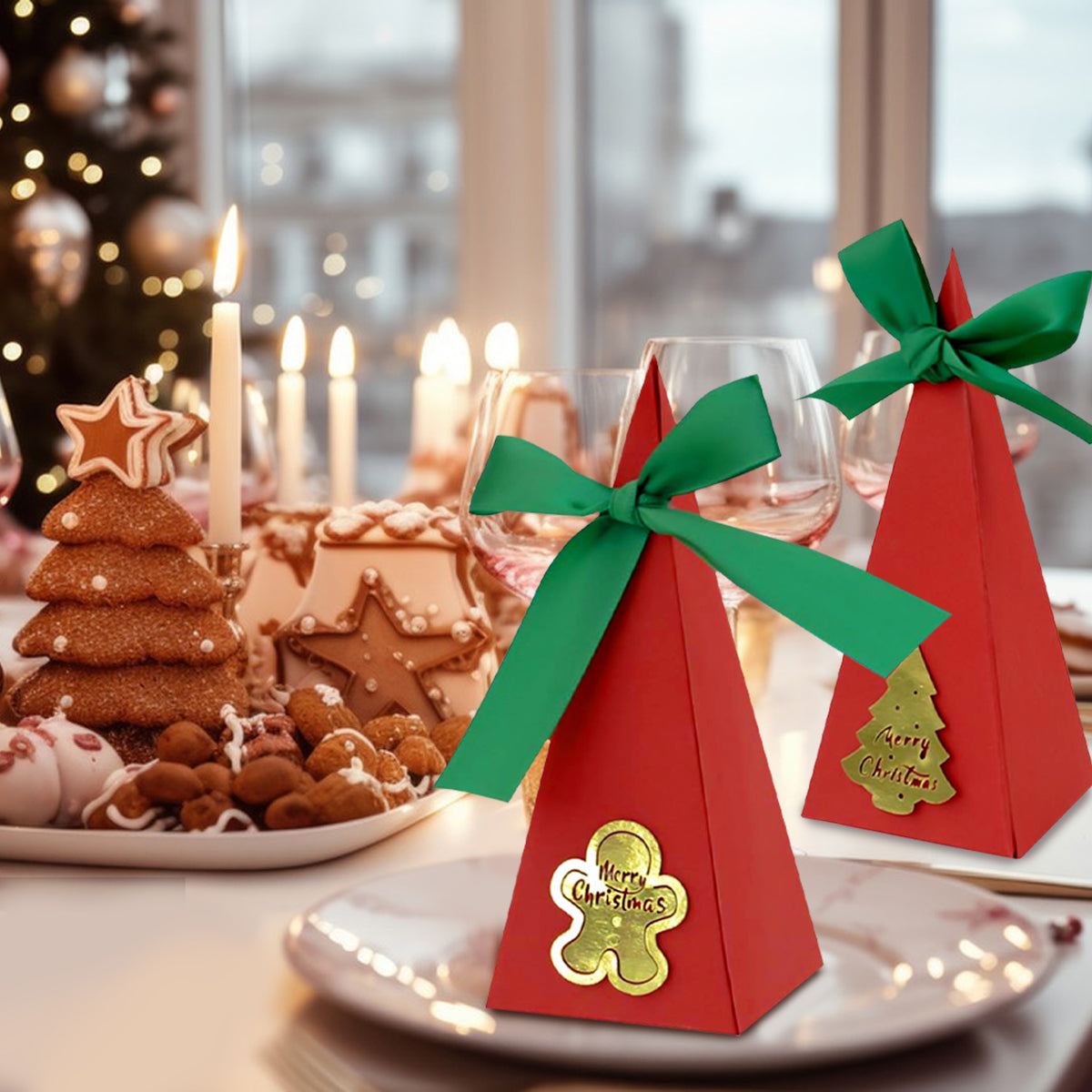 20 Packs Christmas Treat Boxes Goody Boxes