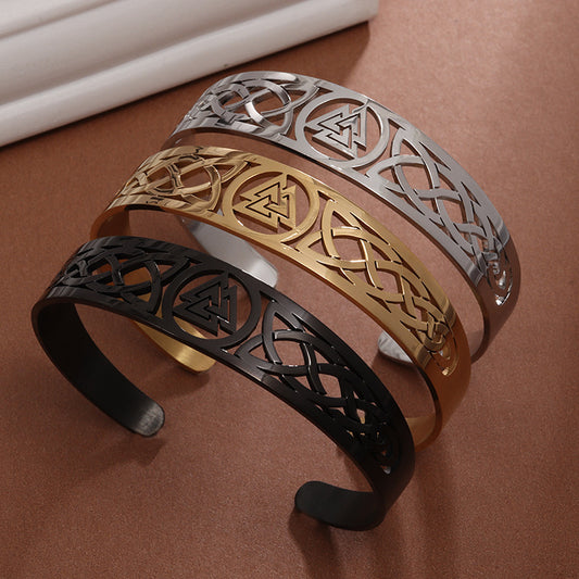 Celtic Knot Vintage Bracelet Fashion Men Titanium Steel Bracelet