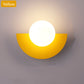 Simple Living Room Background Wall Colorful Wall Lamp