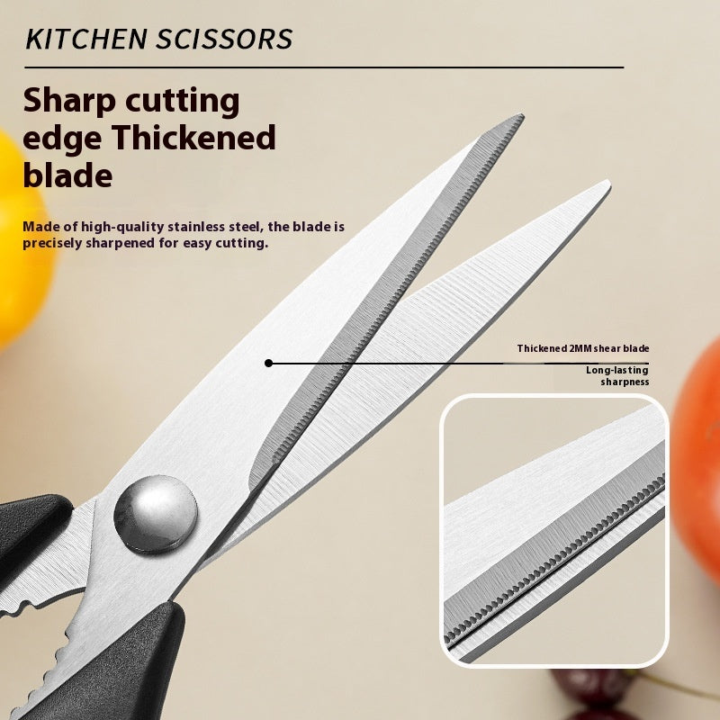 Stainless Steel Kitchen Scissors Household With Scissors Cover