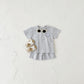 Heart Printing Short Sleeve Suit Korean Style