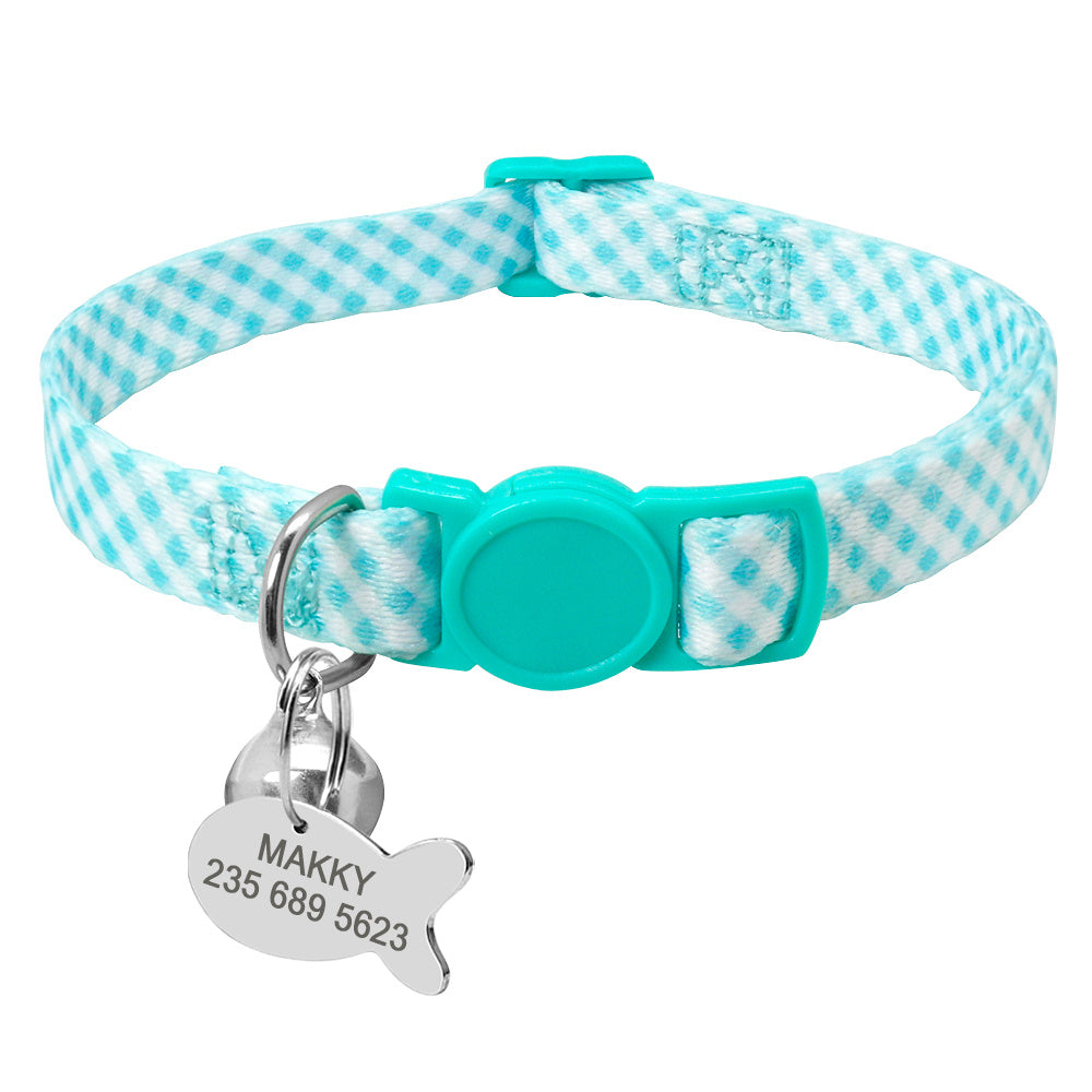 Cat Lettering Bell Collar Anti-lost Tag