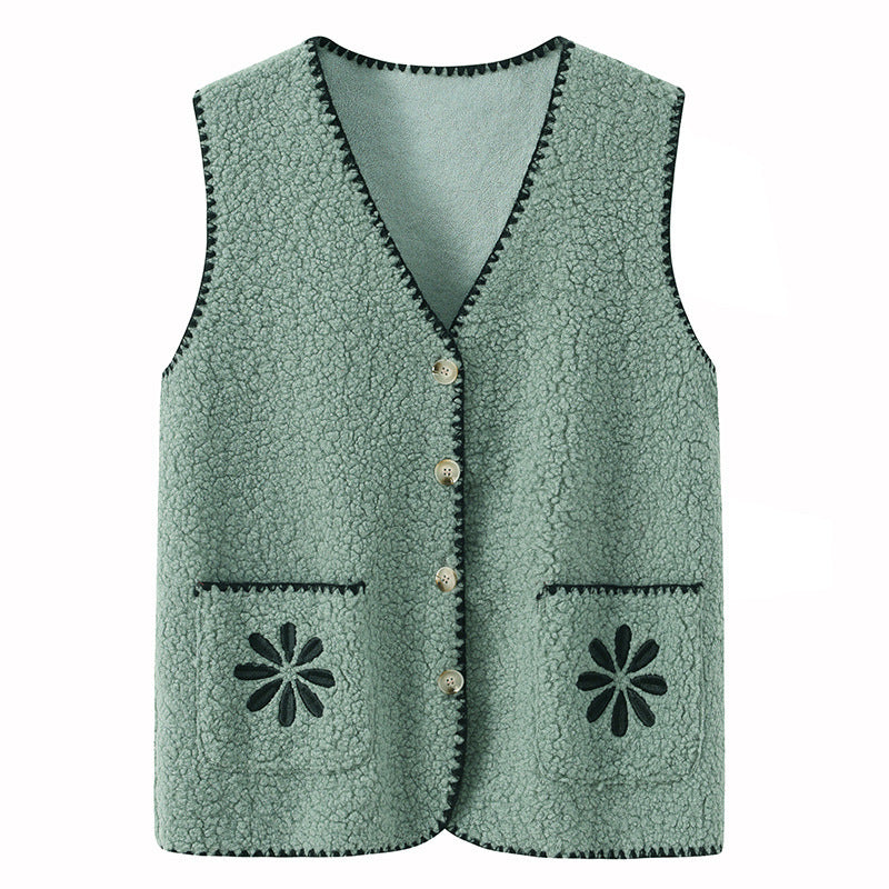 Vest Cardigan For Elderly Women Waistcoat