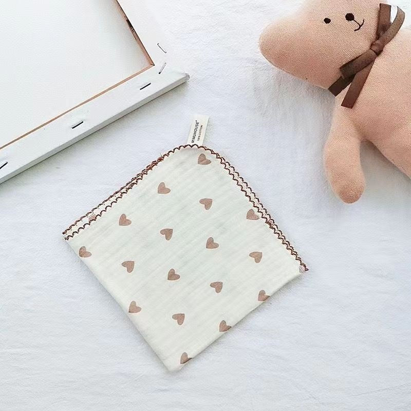 Cotton Yarn Baby Face Towel Milk Towel Baby Feeding Saliva Towel Handkerchief