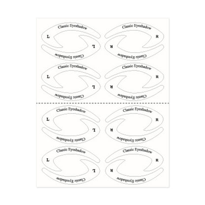 Eye shadow line template sticker