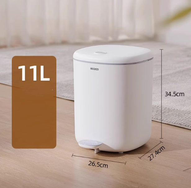 Kitchen Trash Can Household Simple Foot With Lid