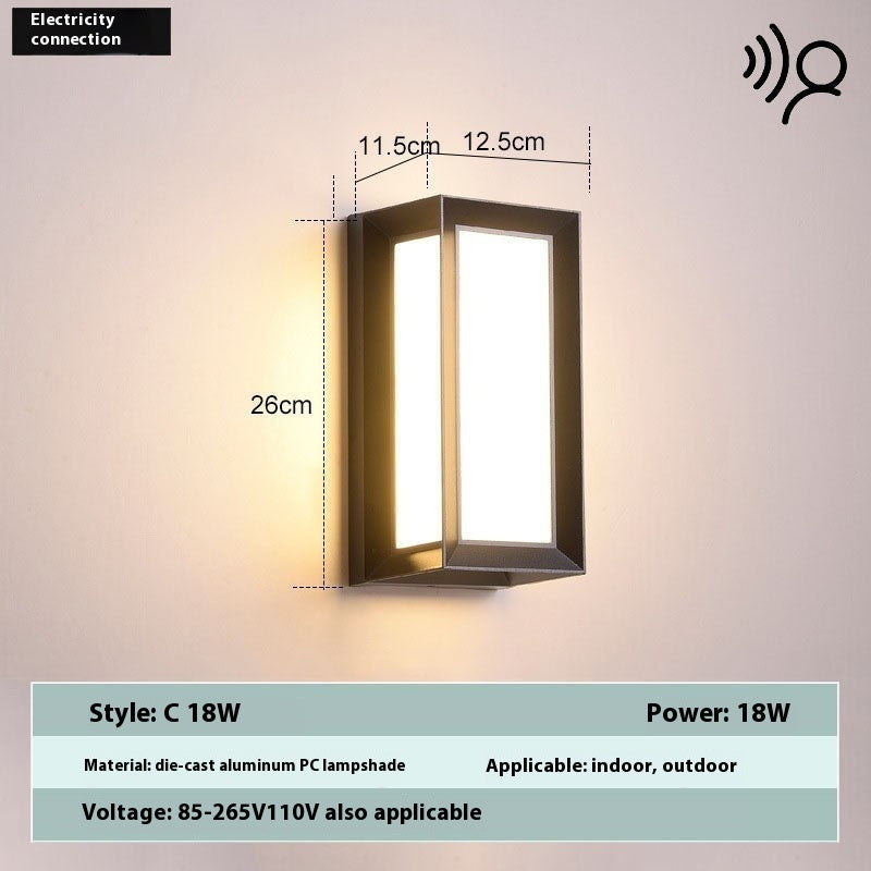 Simple Outdoor Waterproof Led Wall Lamp Induction Wall Lamp