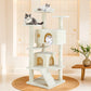 Multi-functional Cat Tree House Cat Climbing Frame, Lounge And Recreation Area Detachable Toy, 54in Dark Blue
