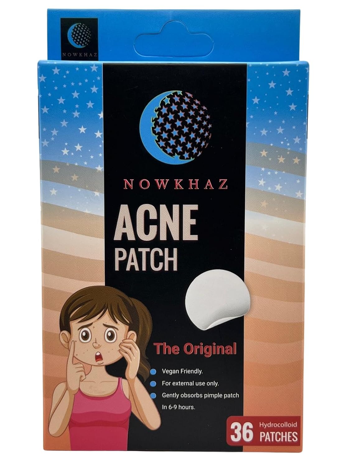 NOWKHAZ Pimple Patch 36 Count Hydrocolloid Acne Patches